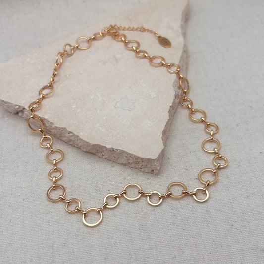 EVERYDAY RETRO CIRCLE CHAIN NECKLACE
