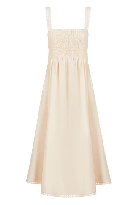 Adelfia Shirred Dress