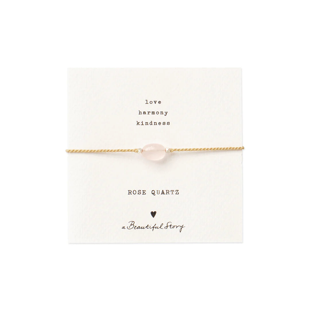 Gemstone Rose Quartz Silver Colored Bracelet