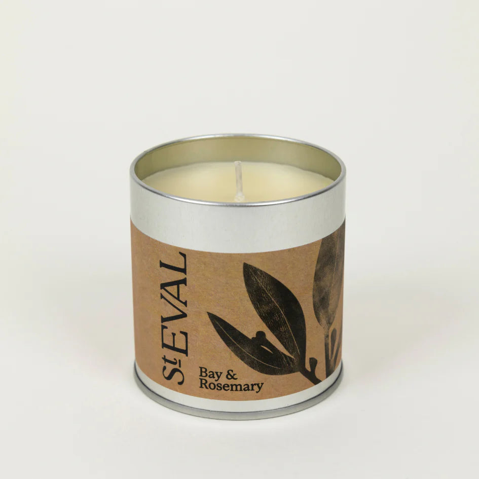 BAY AND ROSEMARY - SCENTED TIN CANDLE