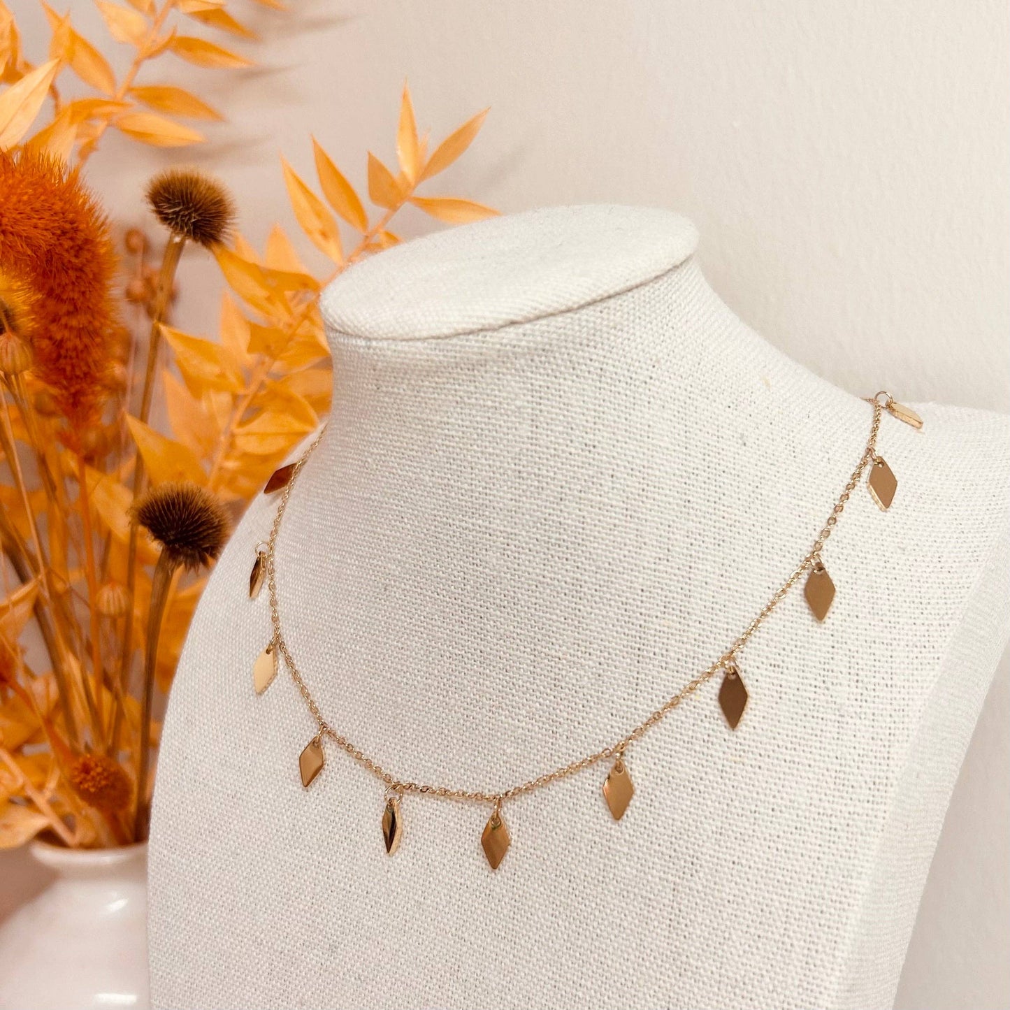 EVERYDAY GOLD DIAMOND DROP NECKLACE