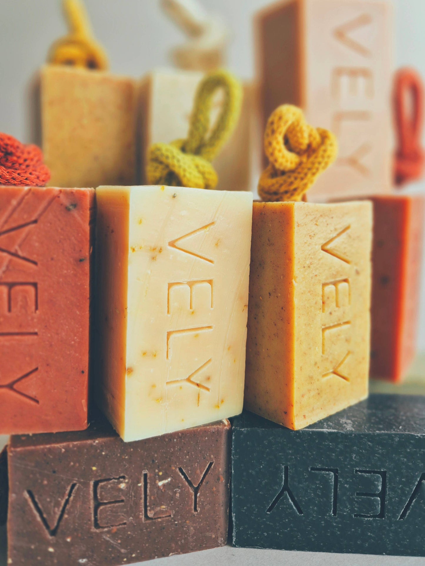 Natural Handmade Soap On A Rope "Orange Kiss"