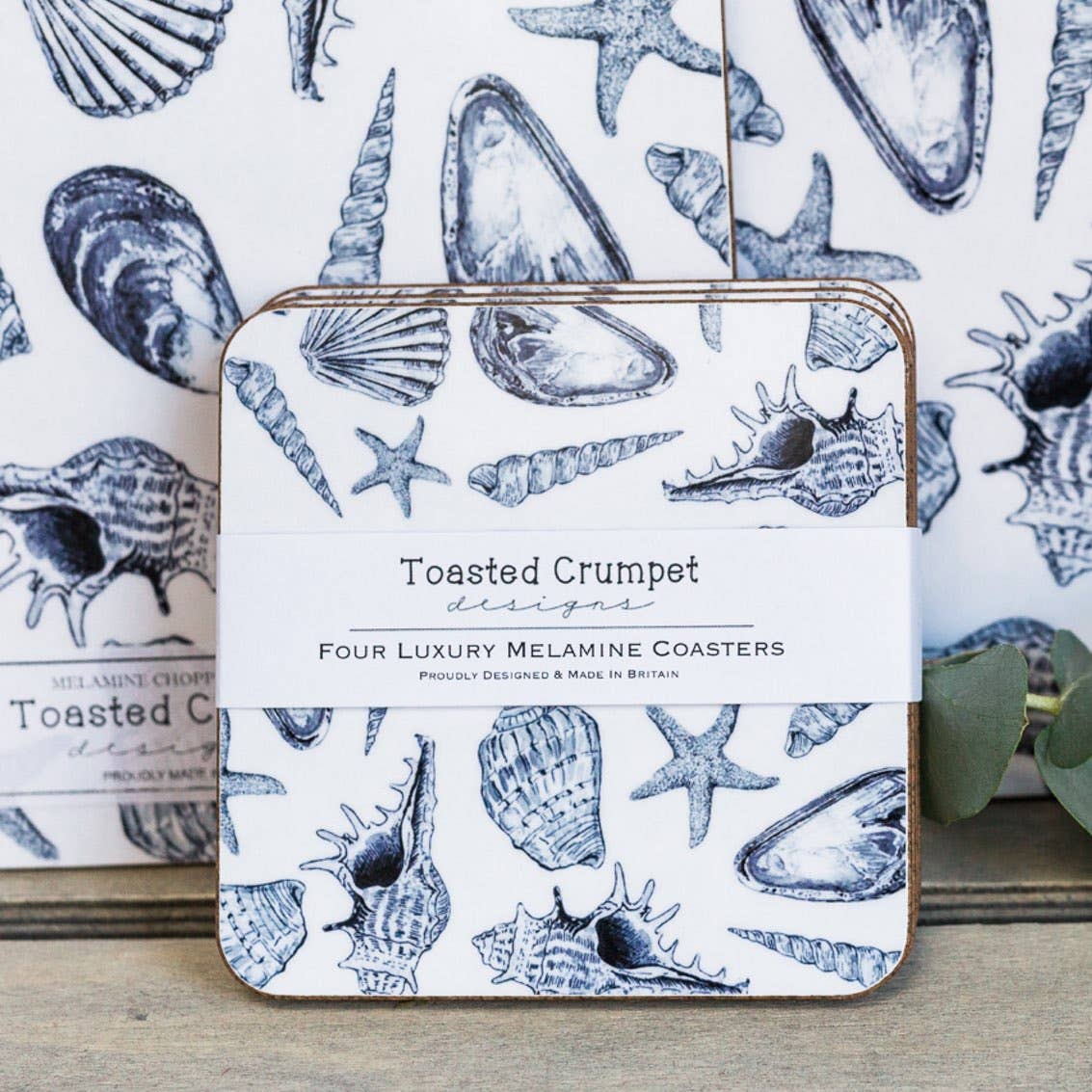 Inky Shells Set of 4 Coasters