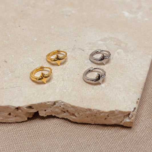 Starlight Huggie Hoops: Gold Pair