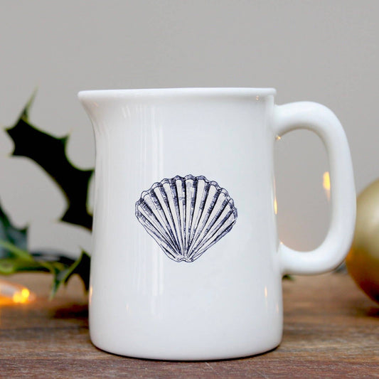 Scallop Shell Fine Bone China Mini Jug in a Gift Box