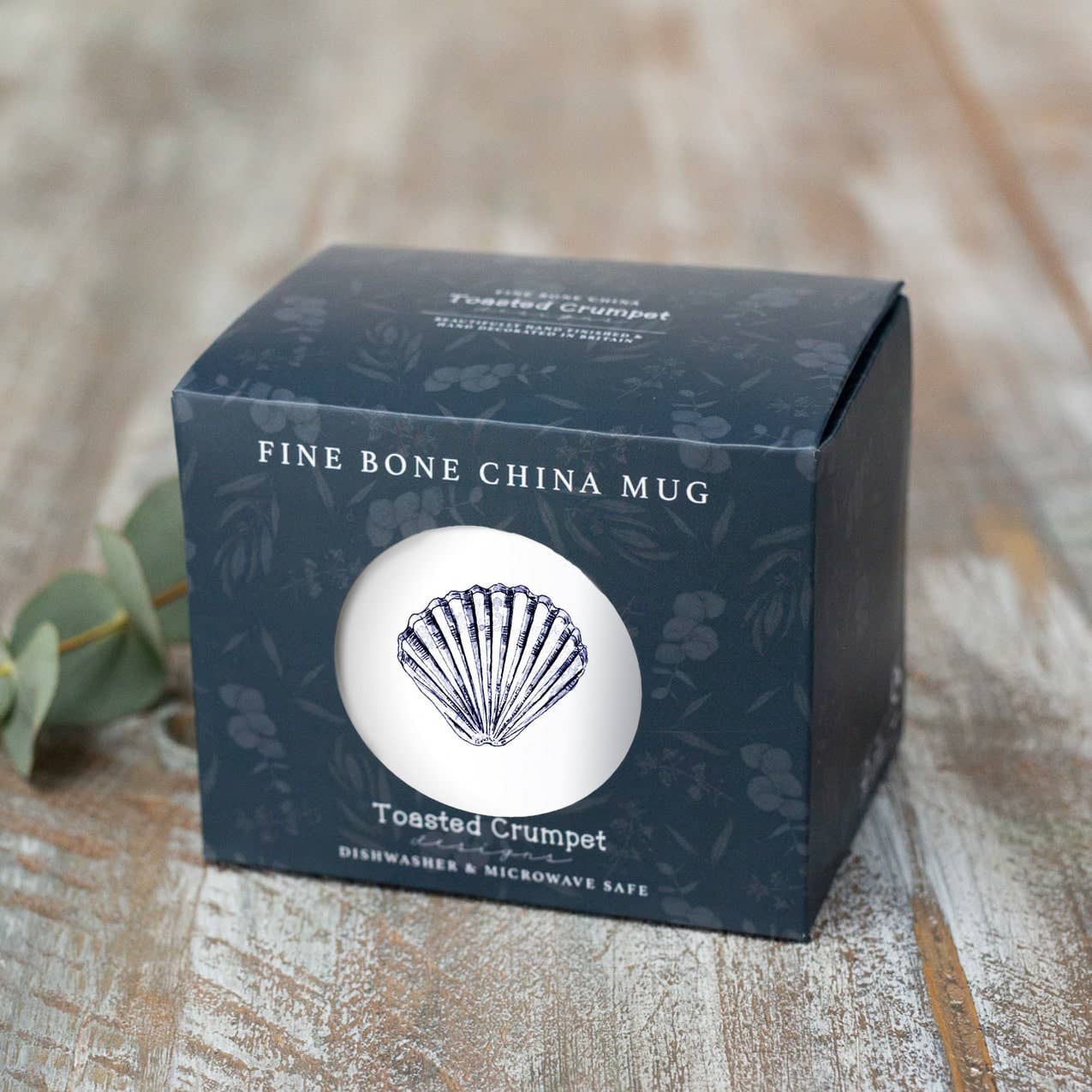 Scallop Shell Fine Bone China Mug in a Gift Box