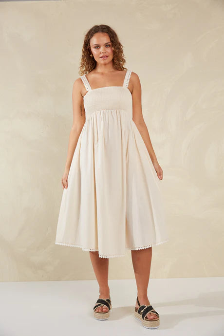 Adelfia Shirred Dress