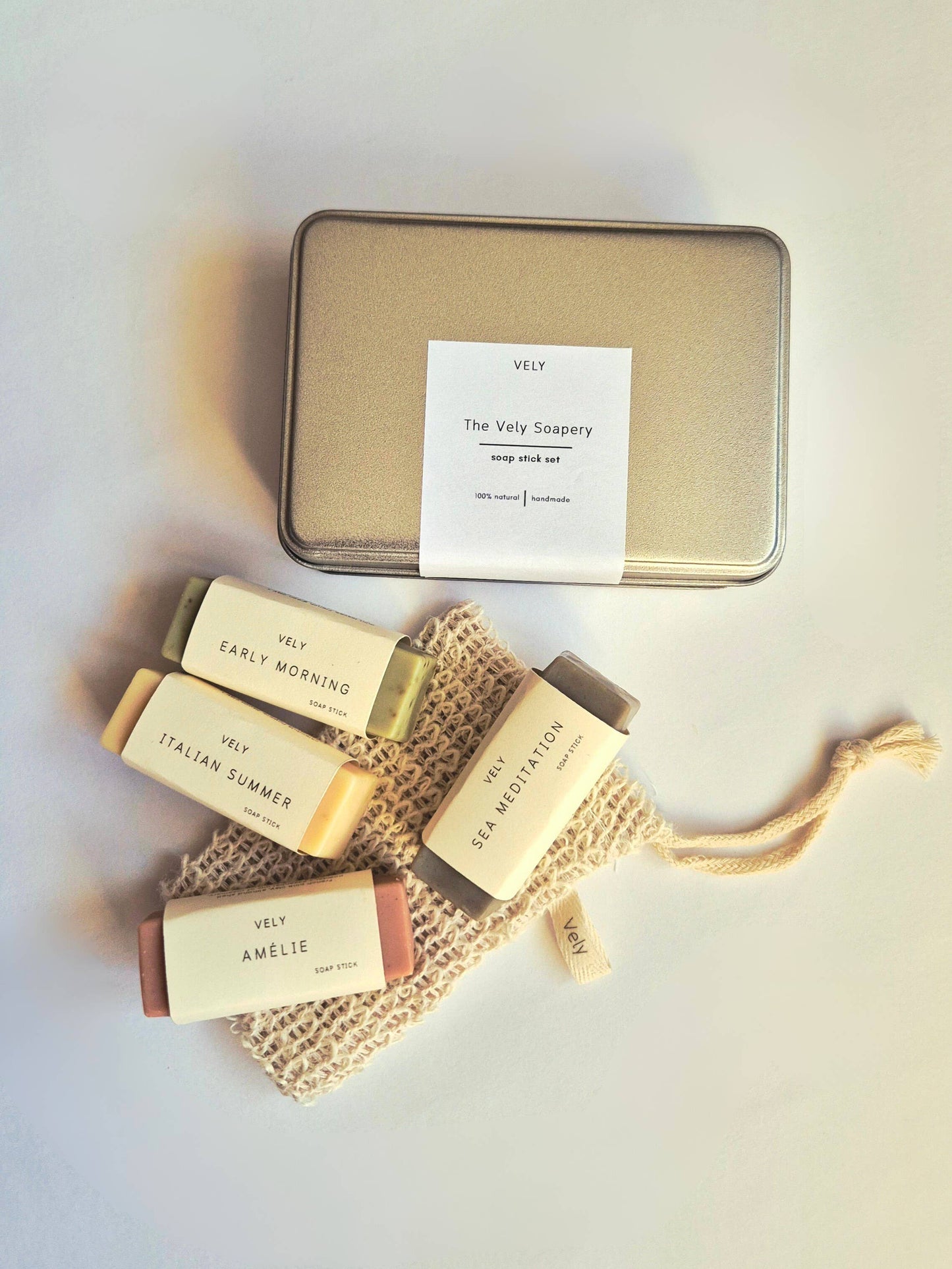 NATURAL HANDMADE GUEST SOAP SET