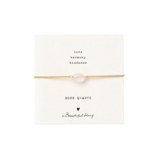 Gemstone Rose Quartz Silver Colored Bracelet