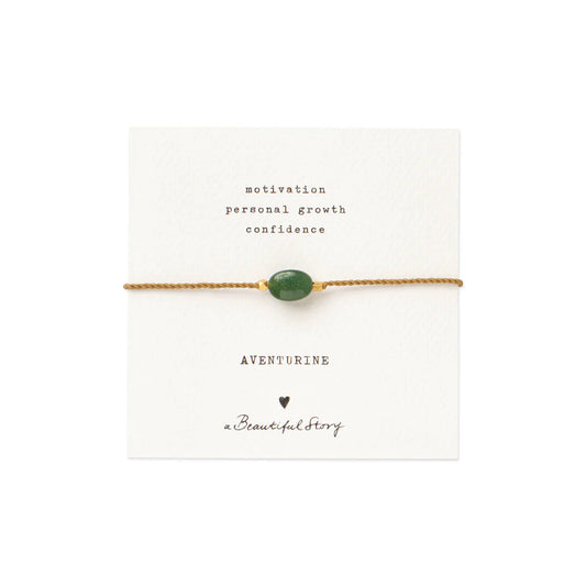 Gemstone Aventurine Gold Colored Bracelet