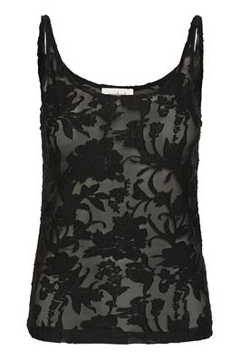 strap top, made from sheer fabric with a floral pattern.

Fit: Regular fit
Composition : 96% Polyester, 4% Elastane
Colour: Black

The Beach House Boutique, Rock, Cornwall.