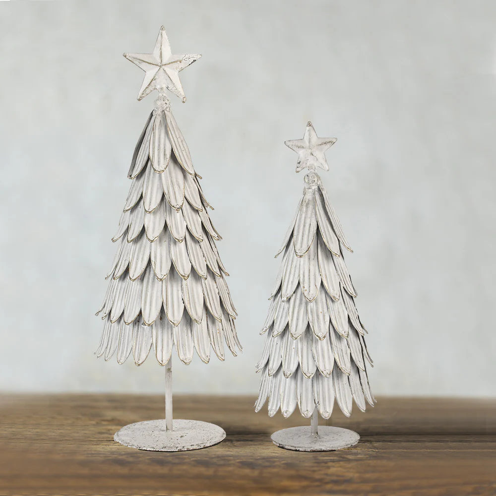Christmas Tree White Metal