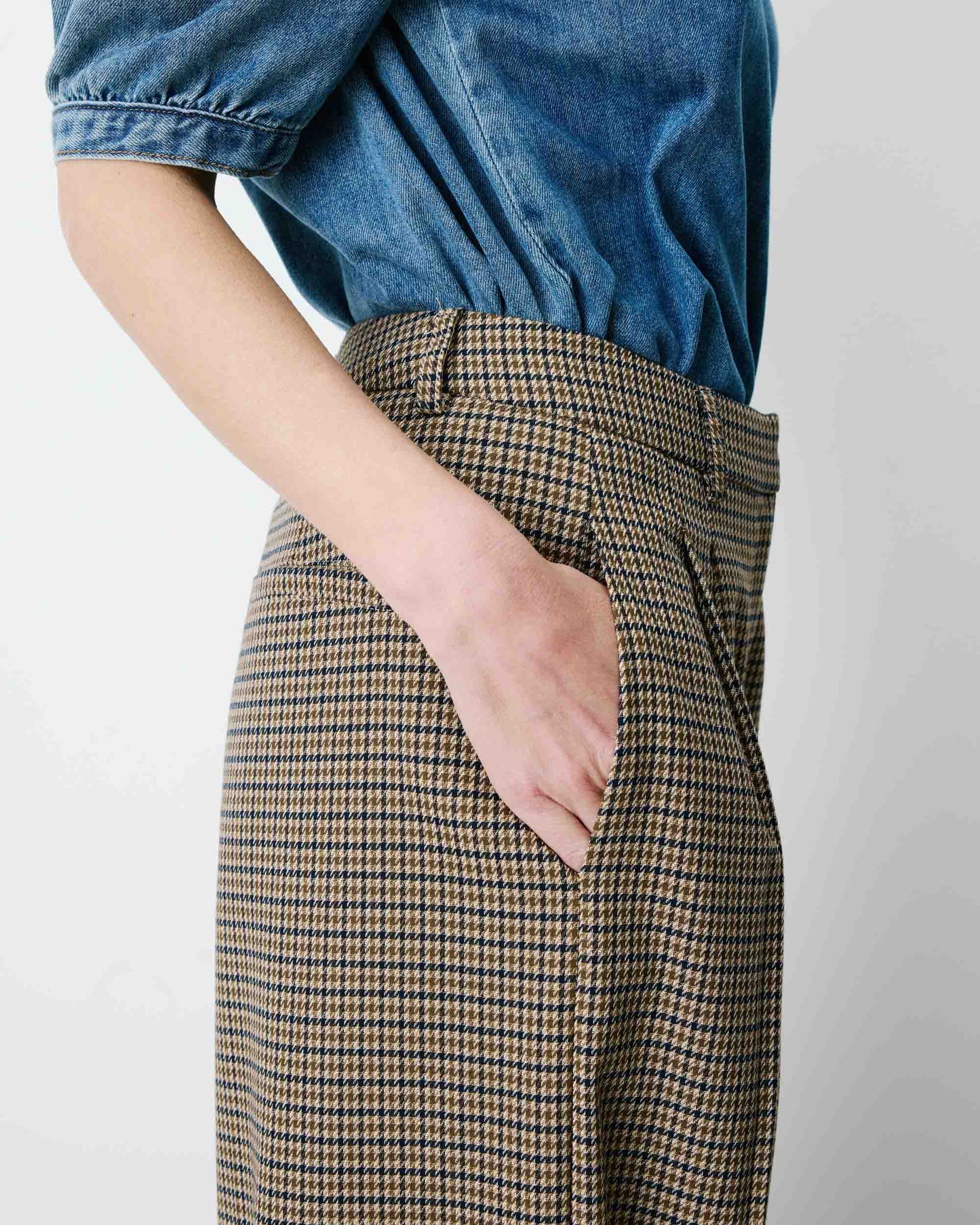 AYEN HOUNDSTOOTH TROUSERS