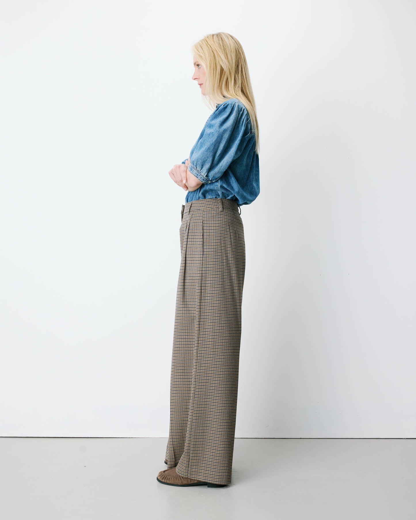 AYEN HOUNDSTOOTH TROUSERS