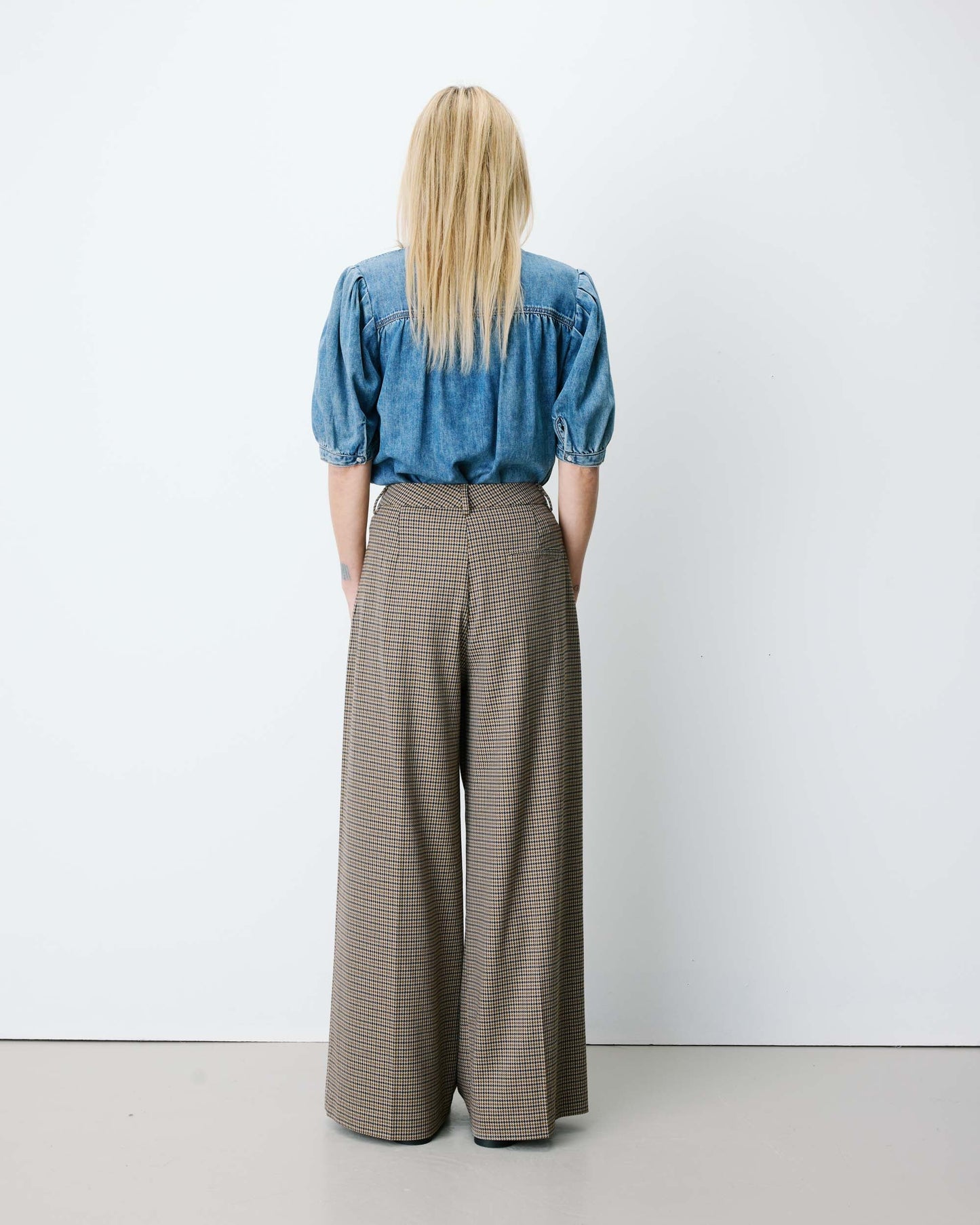 AYEN HOUNDSTOOTH TROUSERS