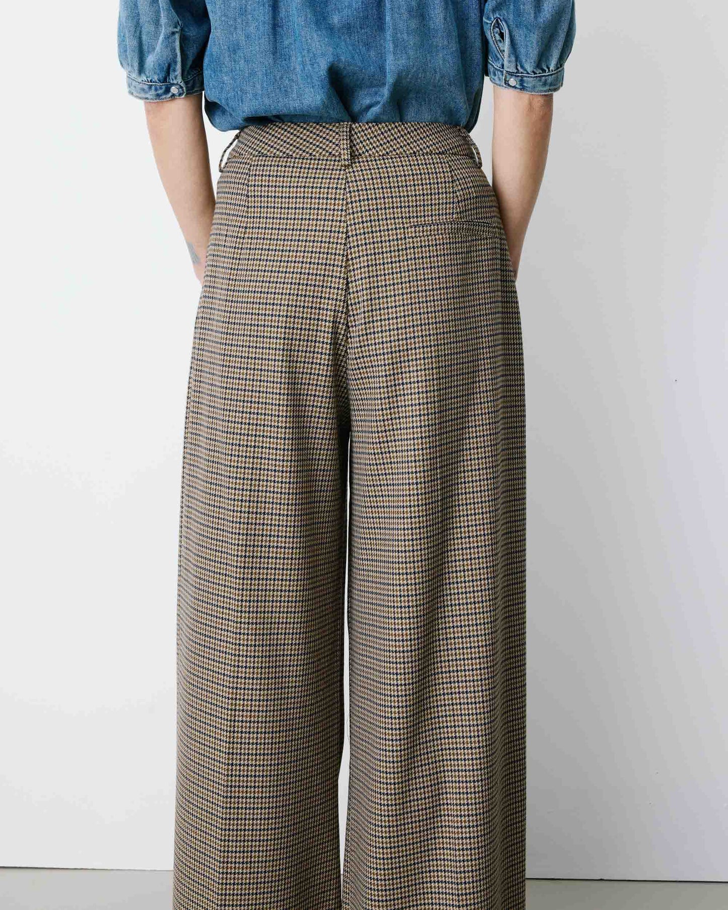 AYEN HOUNDSTOOTH TROUSERS
