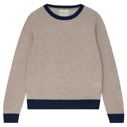 Cashmere Contrast Crew
