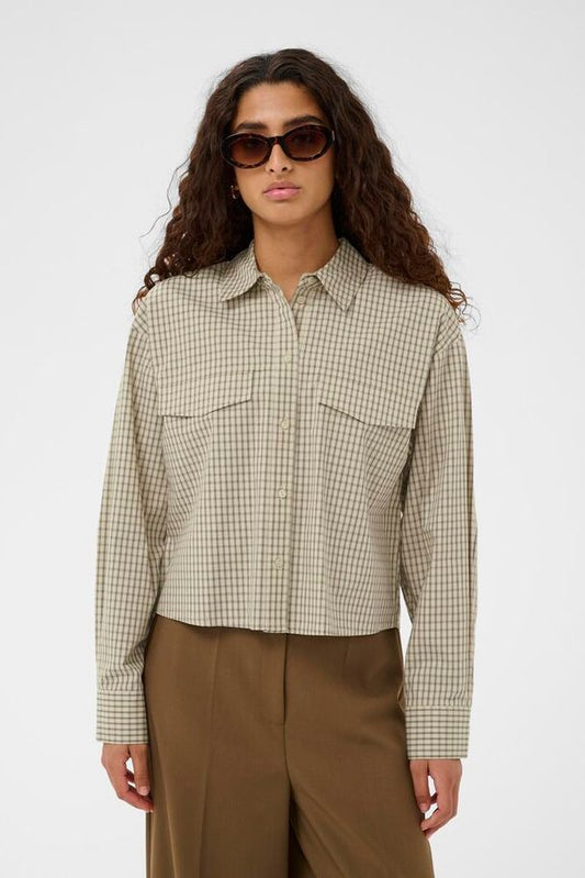 Womans checkered sivah shirt The Beach House Cornwall boutique