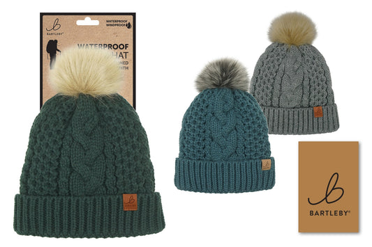 Bartleby Women's Waterproof Bobble Hat

Colour: Teal, Green, Grey
The Beach House Boutique, Rock, Cornwall