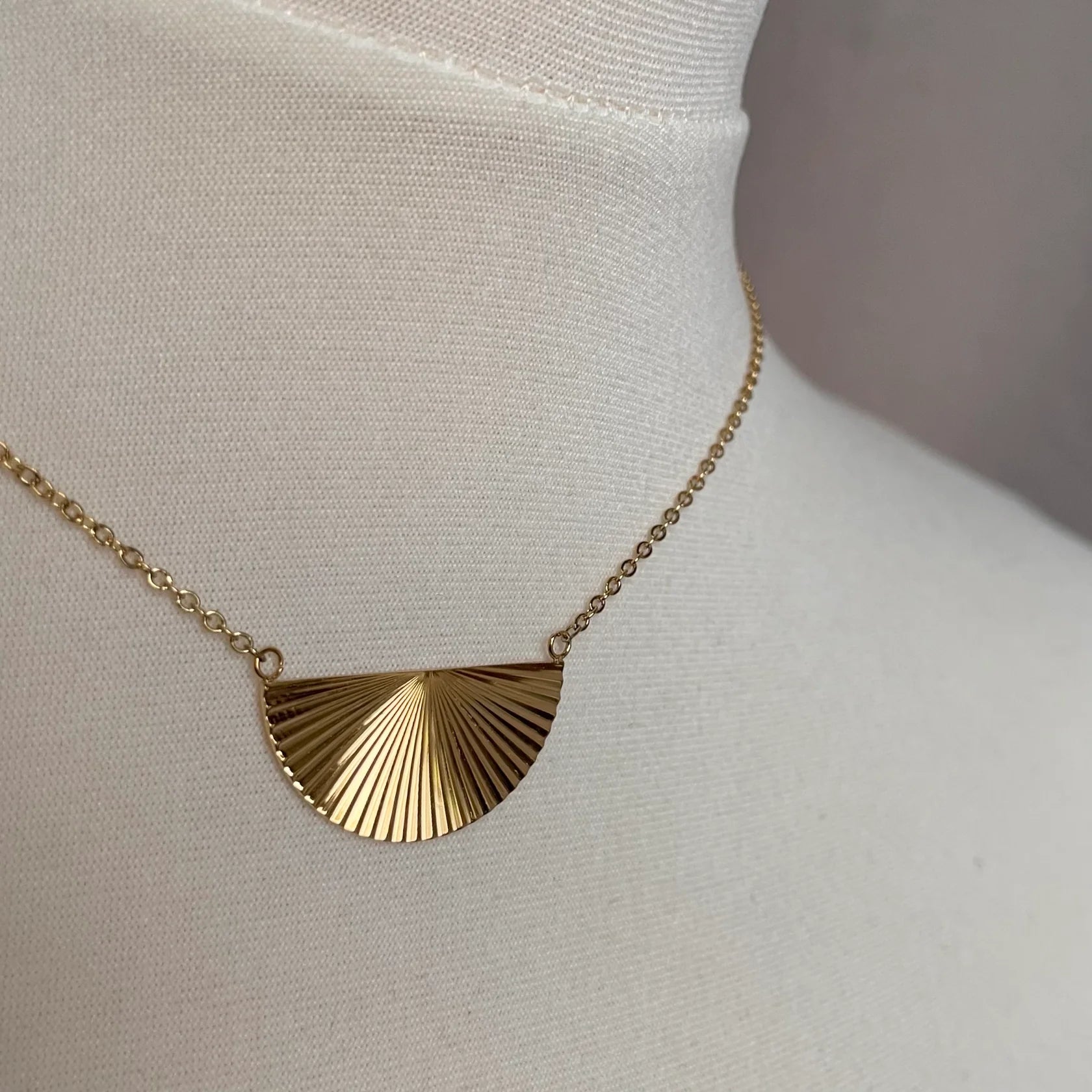 Gold Crescent Necklace
