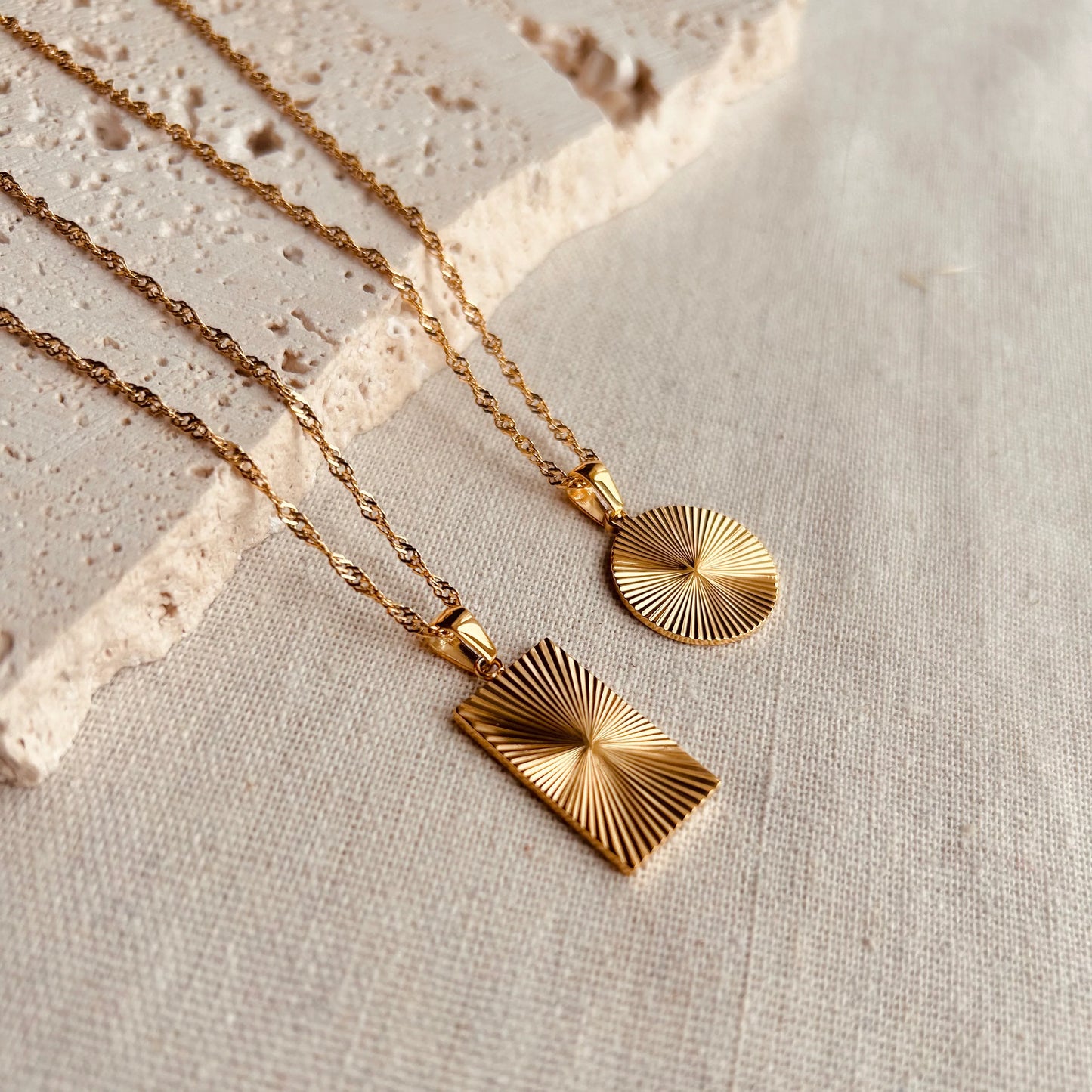 Gold Sunrise Pendant