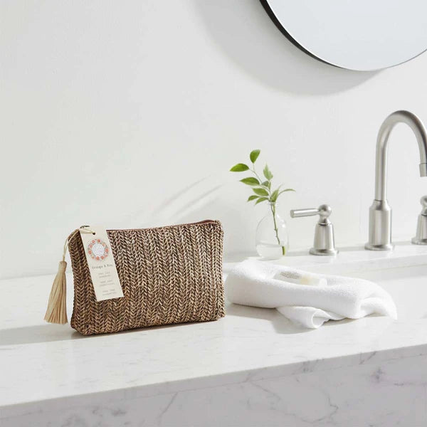 DARK RAFFIA WEEKEND AWAY SET