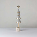 Wooden Tree with Gold Glitter