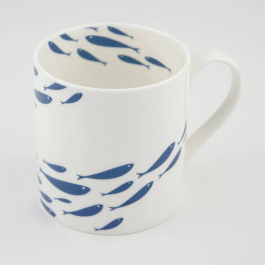 SHOAL OF FISH COASTAL FINE BONE CHINA MUG