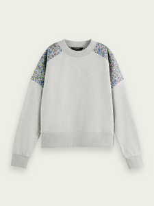 Floral Quilted Panel Sweatshirt
